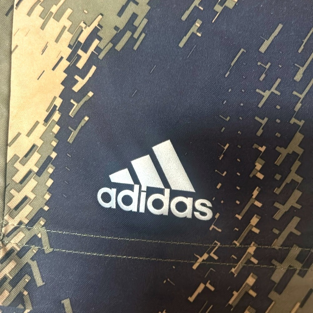 Adidas gym short, rayon, elastic waist
